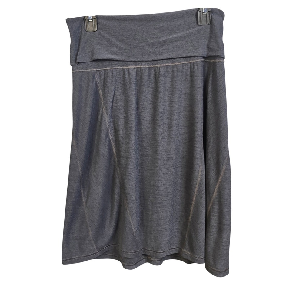 The North Face FlashDry Skirt Womens Medium Dark Gray Heathered Zip Pocket